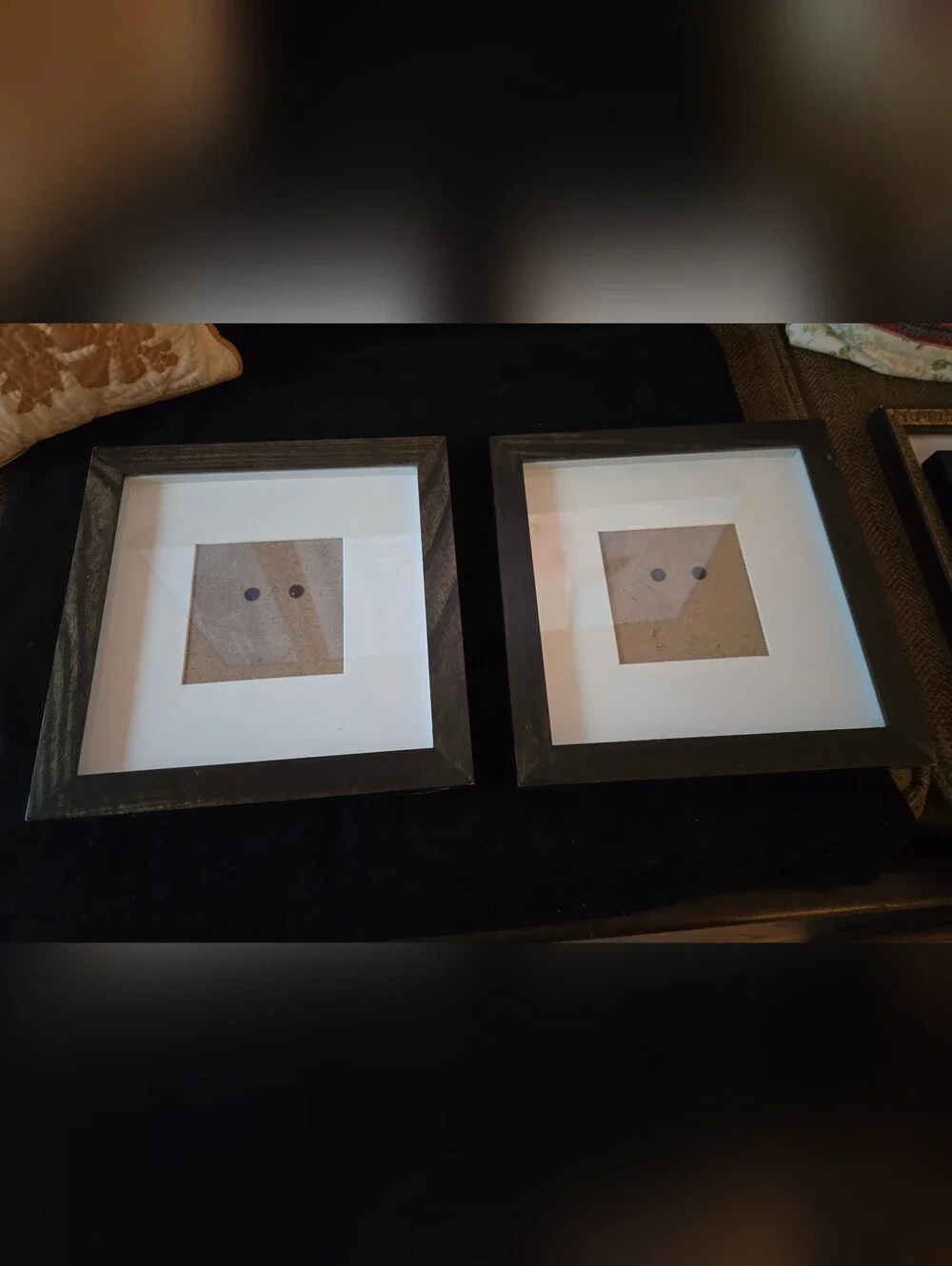 8x8 Wooden Picture Frame Set - Black With Glass